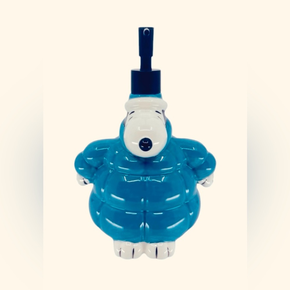 Peanuts Snoopy Blue Puffer Jacket Ceramic Soap Dispenser